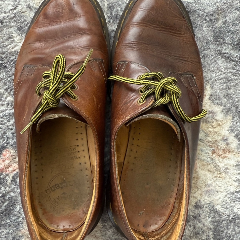 Vintage Dr. Martens Brown Leather Oxford Shoes - UK 5 - Made in England